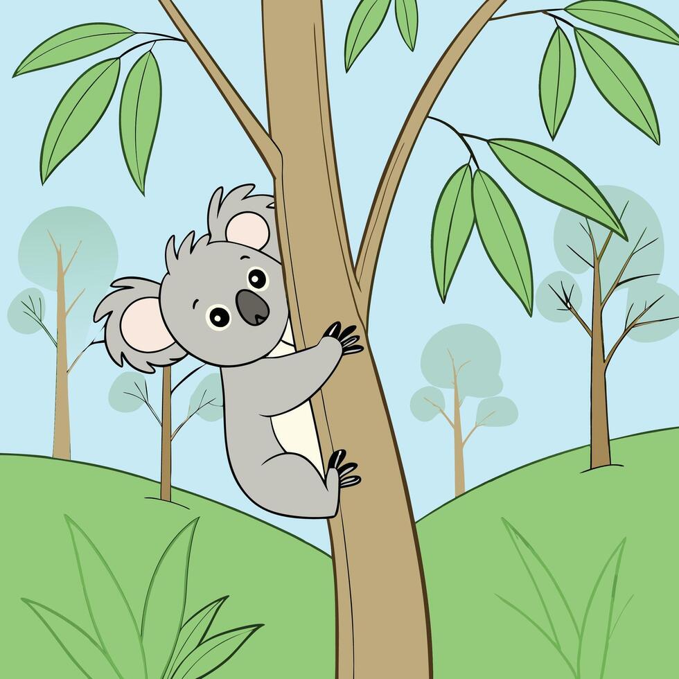The illustration of koala animal vector
