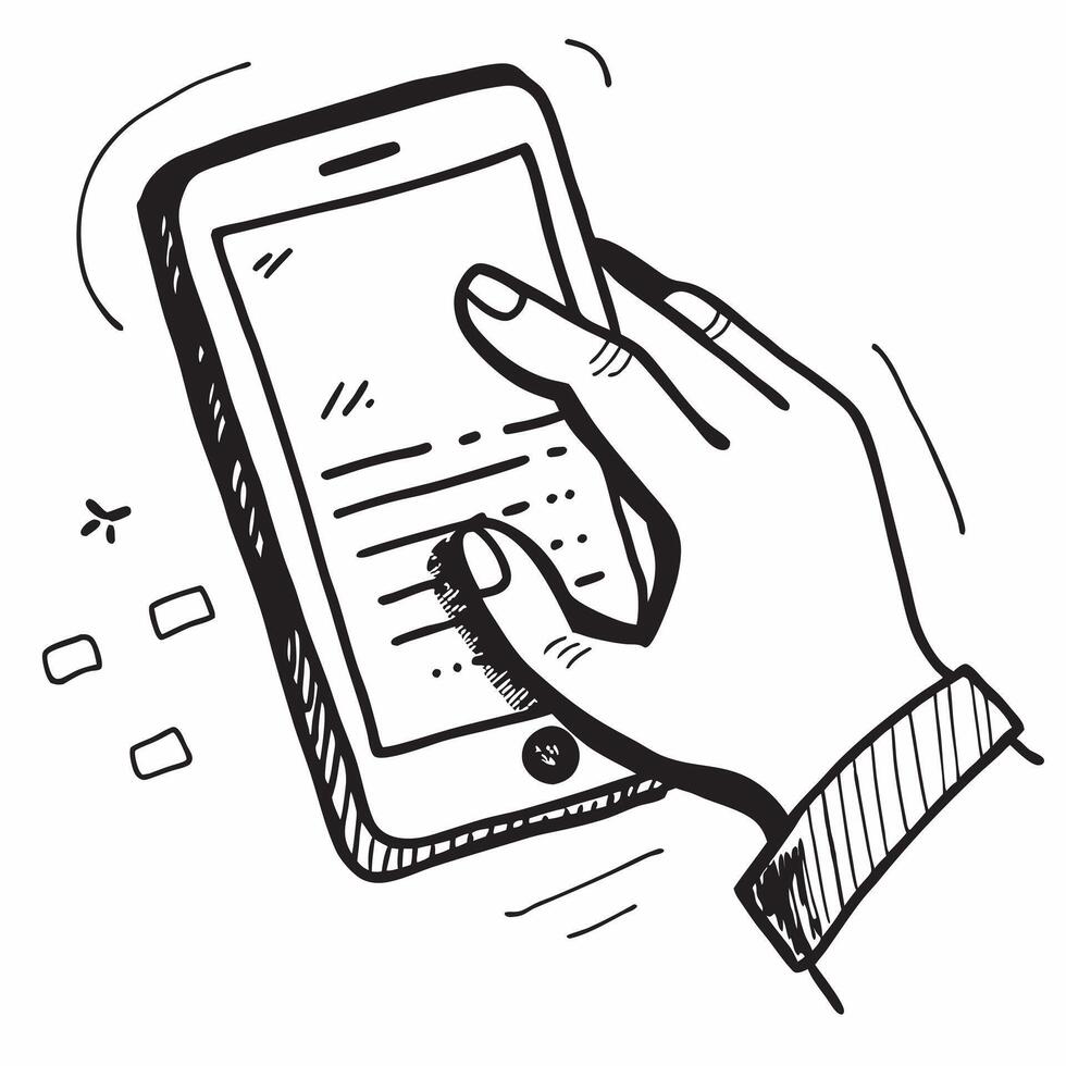 Human Finger Swiping on Finance App concept as Finger swiping on a finance app on a smartphone with blank background in Photo Stock Concept Cleans vector