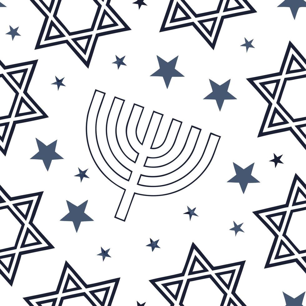 Hanukkah stars seamless pattern with silver blue and white for a cool winter themed holiday look concept as Winter inspired Hanukkah stars pattern with silver blue and white tones Cleans Set 4 vector
