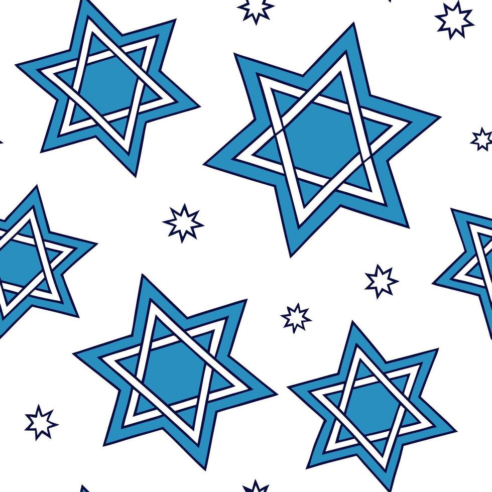 Hanukkah stars seamless pattern with bold gold and silver elements for a glamorous festive design concept as Glamorous Hanukkah stars pattern with bold gold and silver elements for Cleans vector
