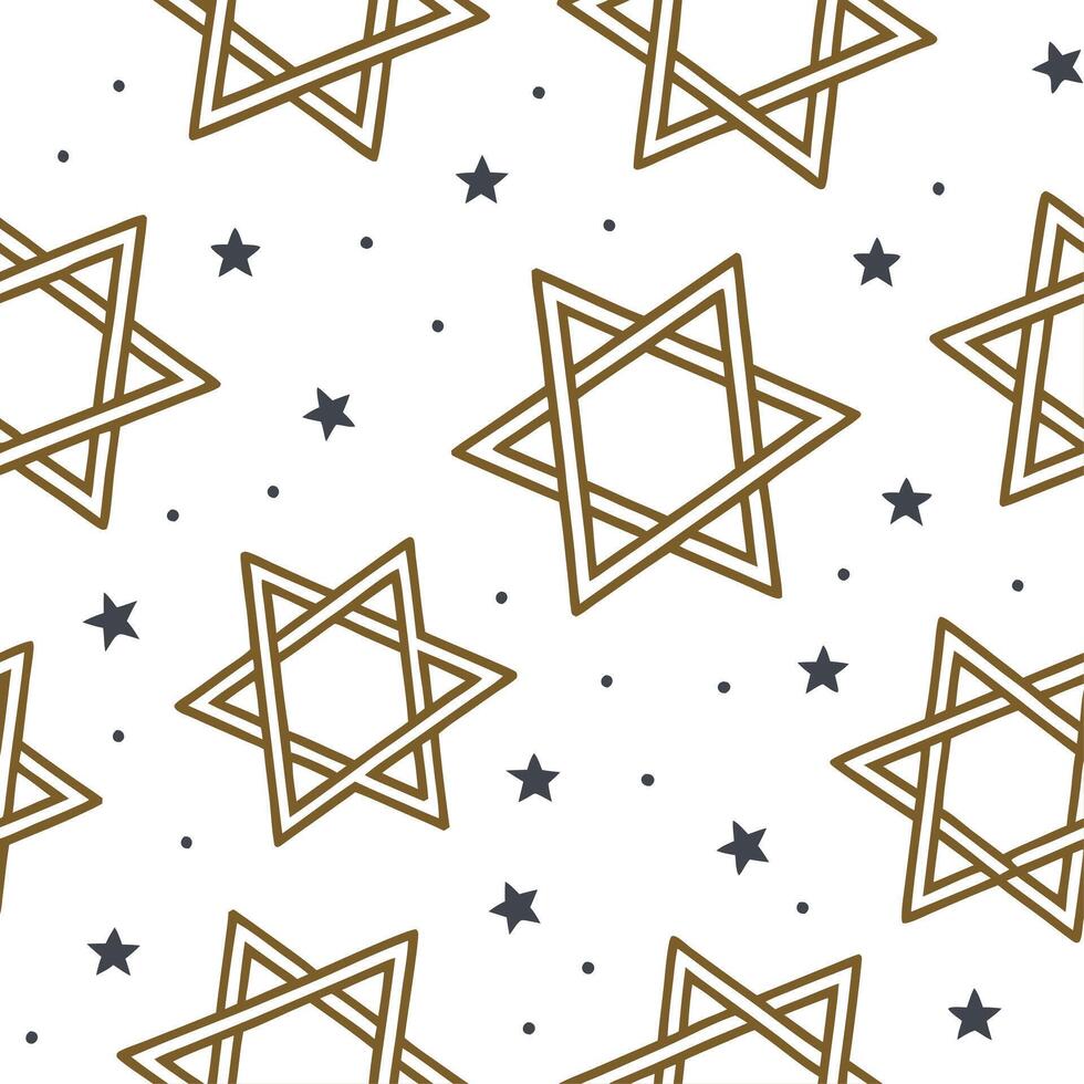 Hanukkah stars seamless pattern with gold accents and twinkling lights for a luxurious holiday feel concept as Luxurious Hanukkah stars pattern with gold accents and twinkling ligh Cleans vector