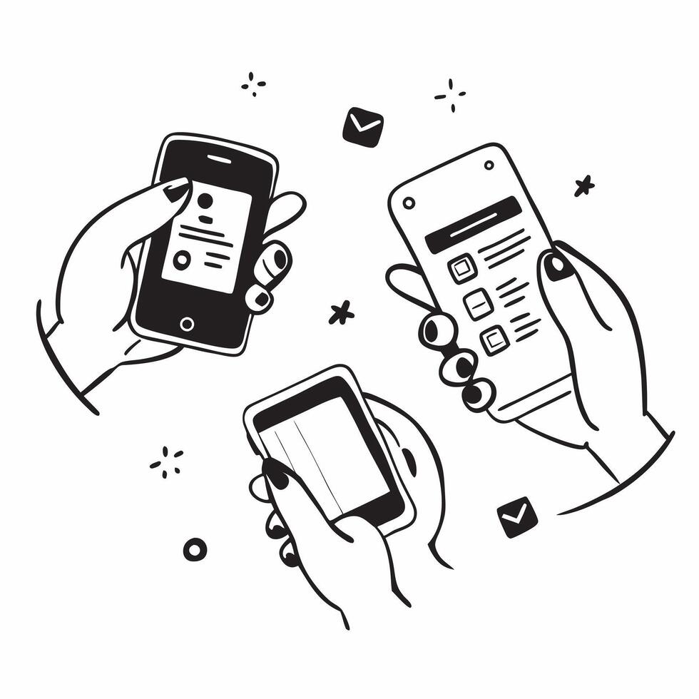 Hand Using Security Code on Phone concept as A hand entering a security code on a smartphone screen set against a plain background with room for additional content in Photo Stock Cleans Set 2 vector
