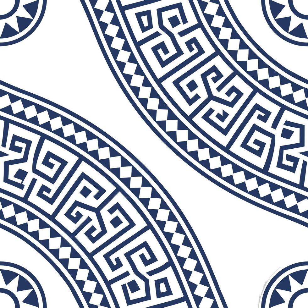 Greek Meander seamless tile pattern with blue and white tones and traditional patterns for coastal decor concept as Blue and white Greek meander patterns arranged seamlessly for co Cleans vector