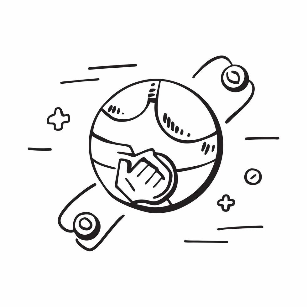 Globe icon with copy space on a tech themed background concept as A image of a globe icon with generous copy space on a tech themed background ideal for global business and Cleans vector