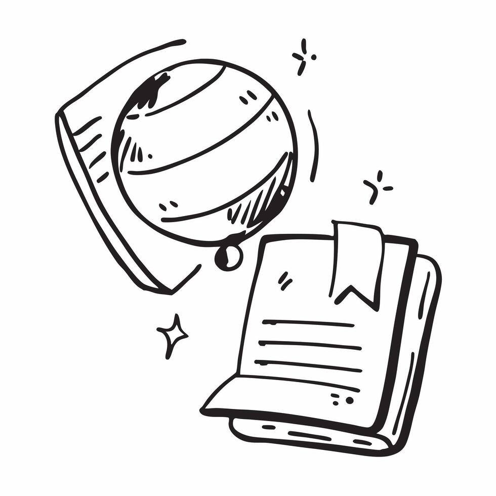 Globe and Notebook concept as An icon of a globe and a notebook set against a Cleans background offering ample space for text or graphics symbolizing the global perspective and impo Cleans vector
