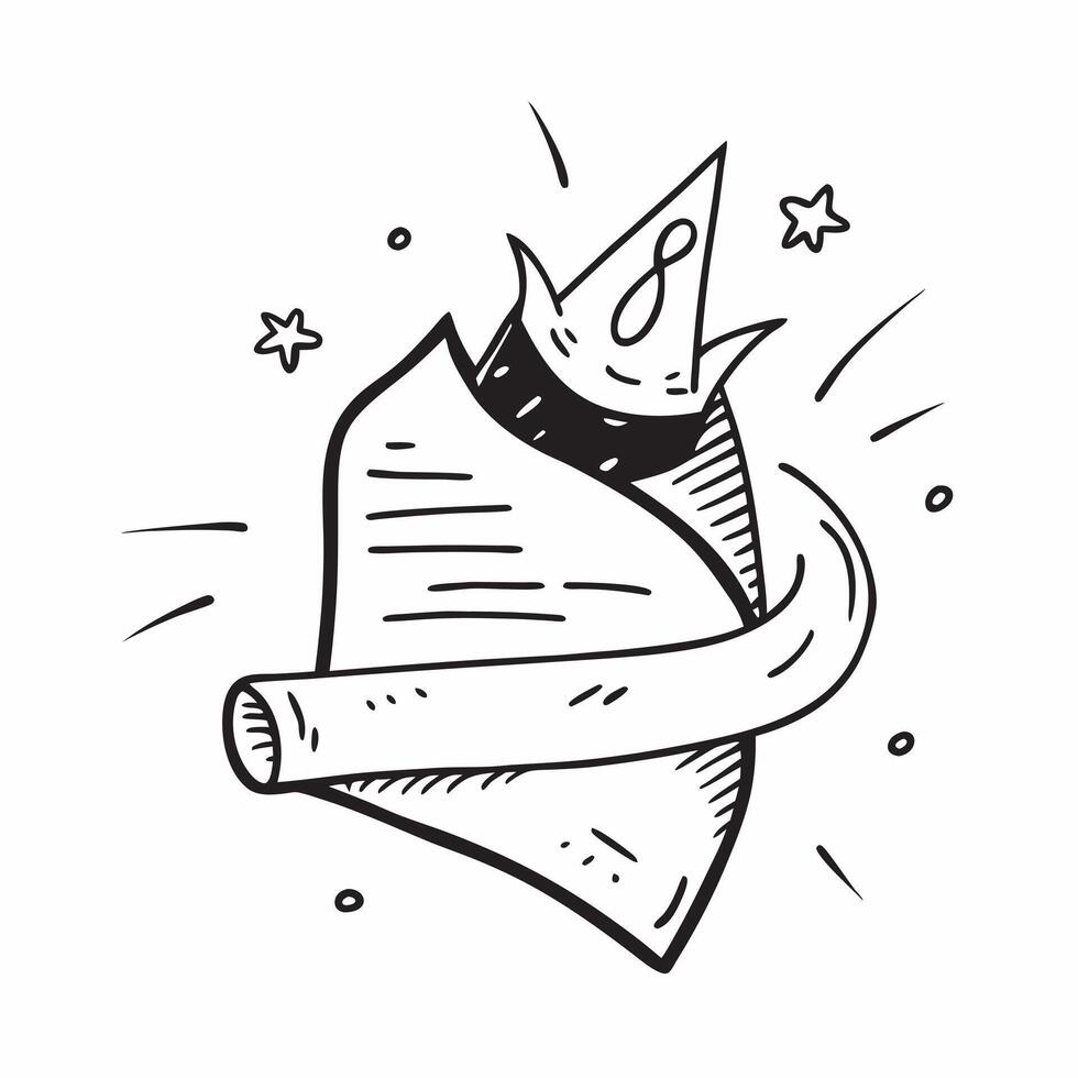 Flat design as Party hat icon with copy space on a white background concept as A image of a party hat icon with generous copy space on a white background ideal for celebrati Cleans vector