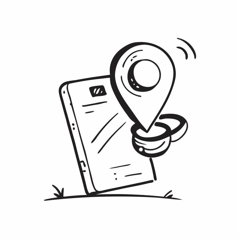 Flat design as GPS icon with copy space on a white background concept as A image of a GPS icon with ample copy space on a white background perfect for navigation and driver Cleans vector