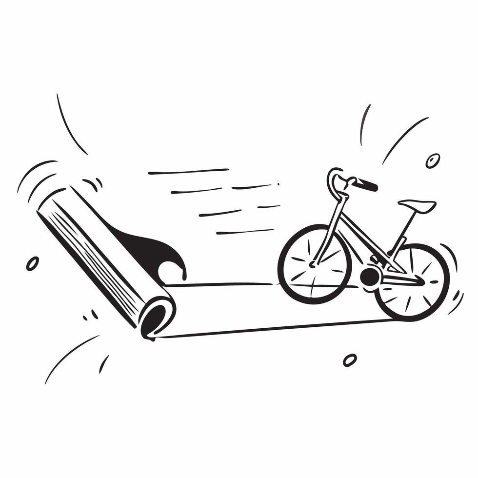 Flat design as Bicycle icon with copy space on a green background concept as A image of a bicycle icon with generous copy space on a green background ideal for promoting phy Cleans vector