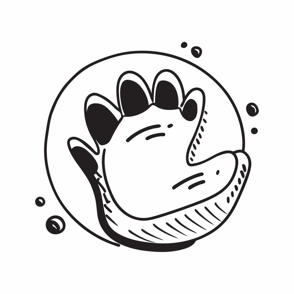 Flat design as Baby footprint icon with copy space on a white background concept as A image of baby footprints with generous copy space on a white background ideal for newbo Cleans vector