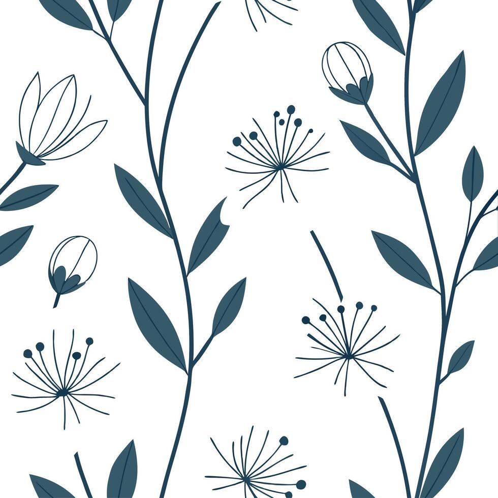 Elegant summer flowers seamless pattern with soft petals and muted tones for sophisticated floral designs concept as Elegant summer flower pattern with soft petals and muted tones Cleans vector