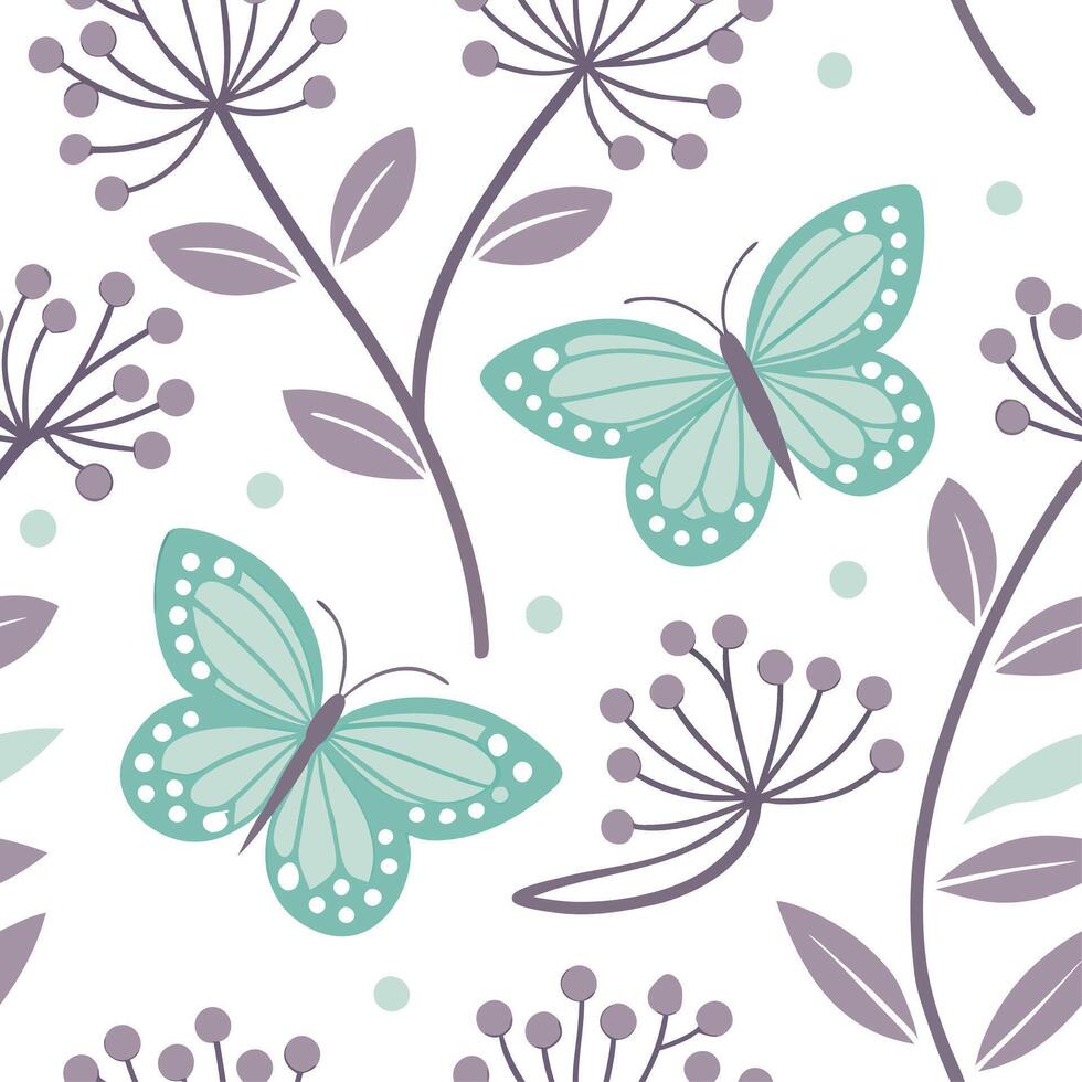 Elegant spring pastels seamless pattern with lavender and mint for tranquil home interiors concept as Soft lavender and mint tones arranged seamlessly for a tranquil spring pastel Cleans vector