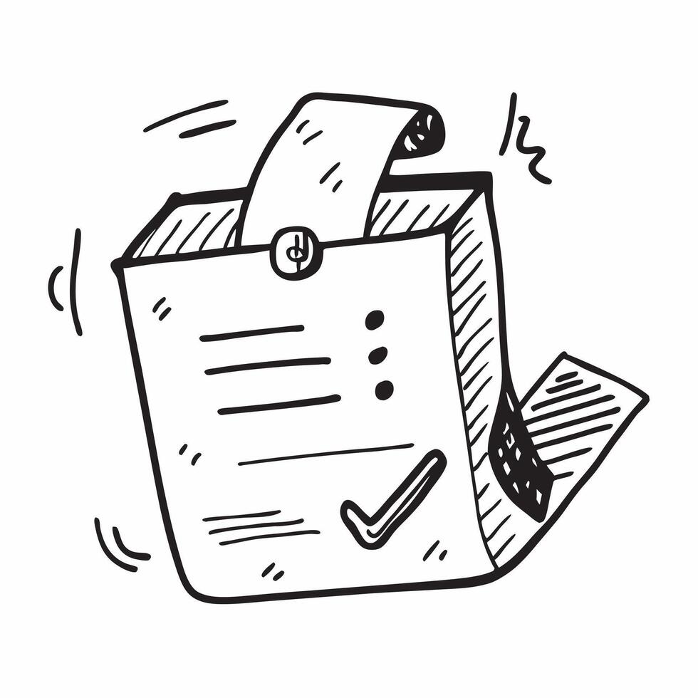 Doodle line icon of a briefcase concept as A simple doodle line icon of a briefcase representing business professionalism and organization ideal for business related visuals and pr Cleans Set 3 vector