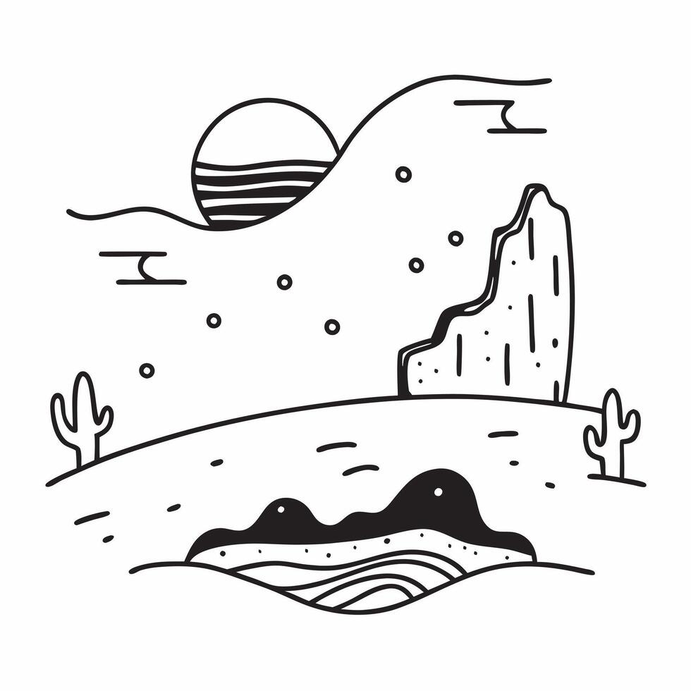 Desert Dunes and Cactus concept as A half tone desert with rolling dunes and a lone cactus set against a whimsical background offering ample space for text or graphics symbolizing Cleans vector