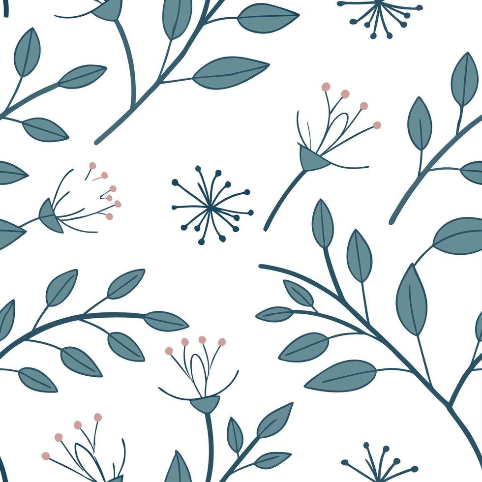 Delicate spring nature seamless pattern with soft floral arrangements and minimalistic backgrounds for refined decor concept as Soft spring nature pattern with delicate flowers and Cleans vector