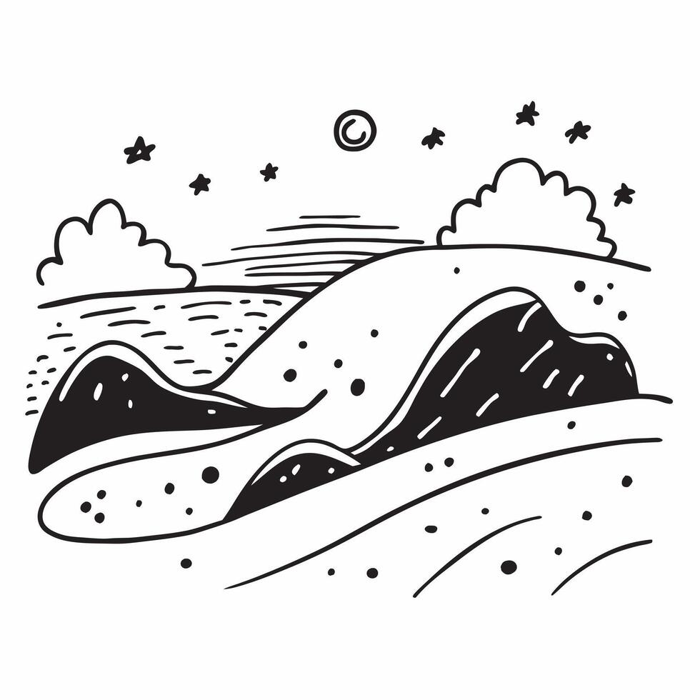 Day and Night Hillside concept as A timelapse view of a hillside during the day and night set against a dreamy background offering ample space for text or graphics symbolizing the Cleans vector
