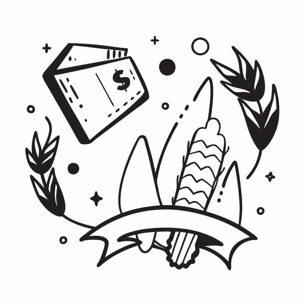 Corn Price Boom and Bust concept as A view depicting the boom and bust of corn prices set against a whimsical background offering ample space for text or graphics symbolizing agric Cleans vector