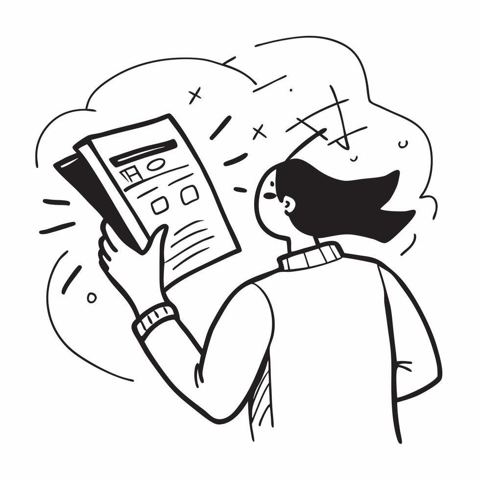 Consultant with Report and Pen concept as A consultant reviewing a report and holding a pen set against a dreamy background offering ample space for text or graphics symbolizing bu Cleans vector