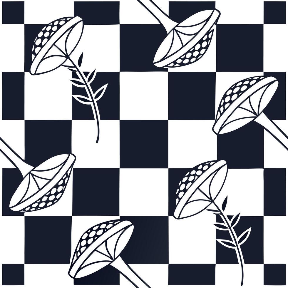 Classic checkerboard seamless pattern with high contrast colors and sharp lines for graphic projects concept as High contrast checkerboard pattern with sharp lines perfect for bold Cleans vector