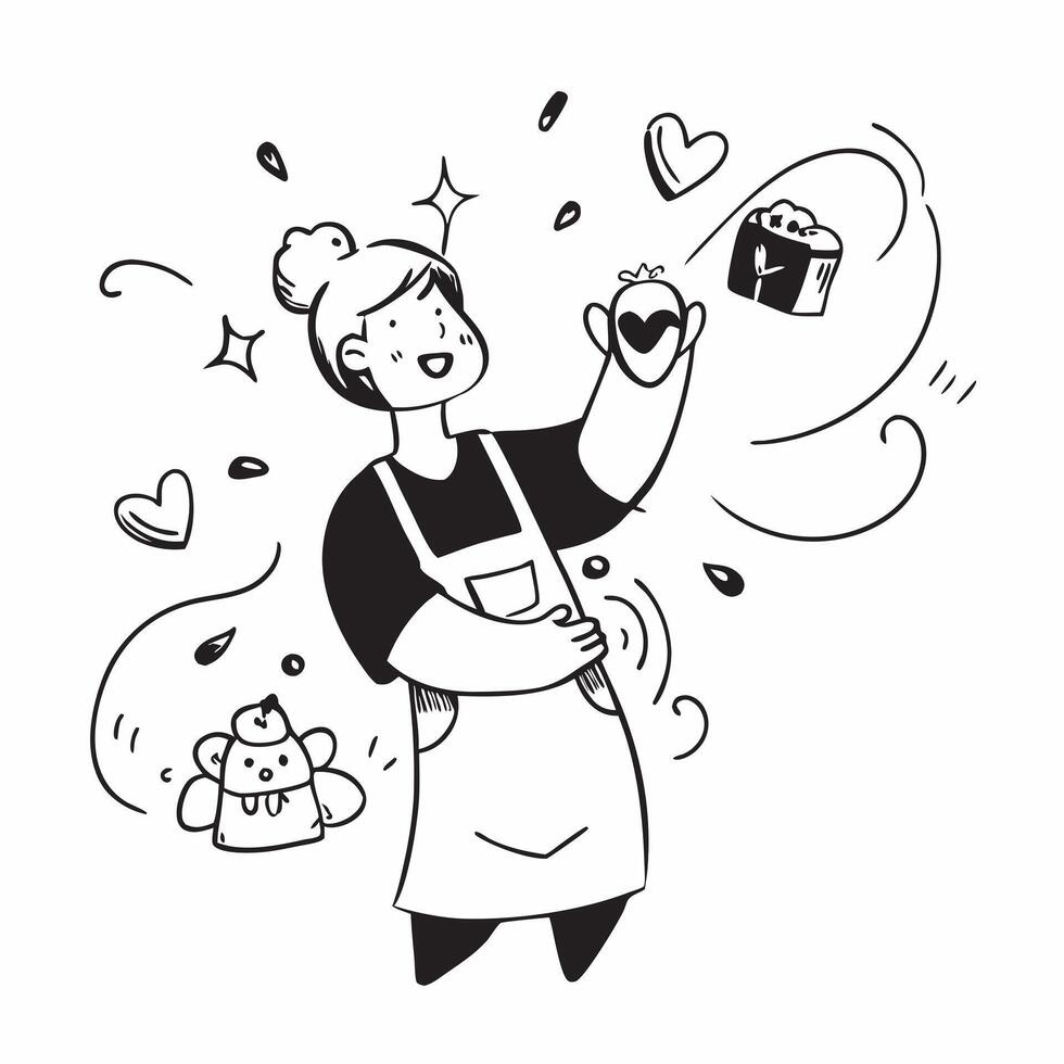 Childcare Worker with Toys and Heart concept as An image of a childcare worker with toys and a heart symbol set against a dreamy background offering ample space for text or graphic Cleans vector