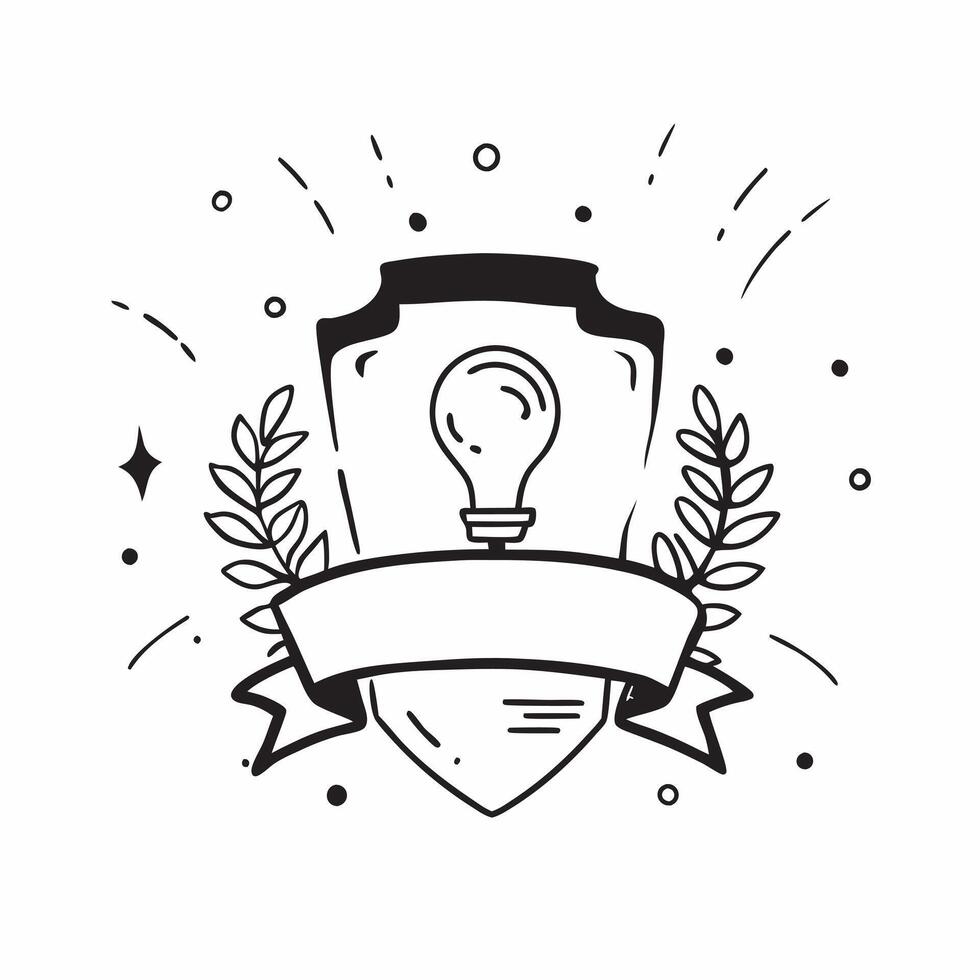 Champions Badge with Medal and Trophy concept as A champions badge with a medal and a trophy set against a dreamy background offering ample space for text or graphics symbolizing v Cleans vector