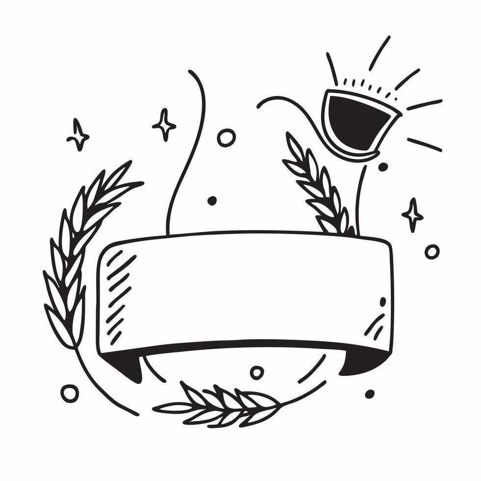 Blackboard with Wheat Sheaf and Falling Line concept as A blackboard featuring a wheat sheaf and a falling line set against a whimsical background offering ample space for text or Cleans vector
