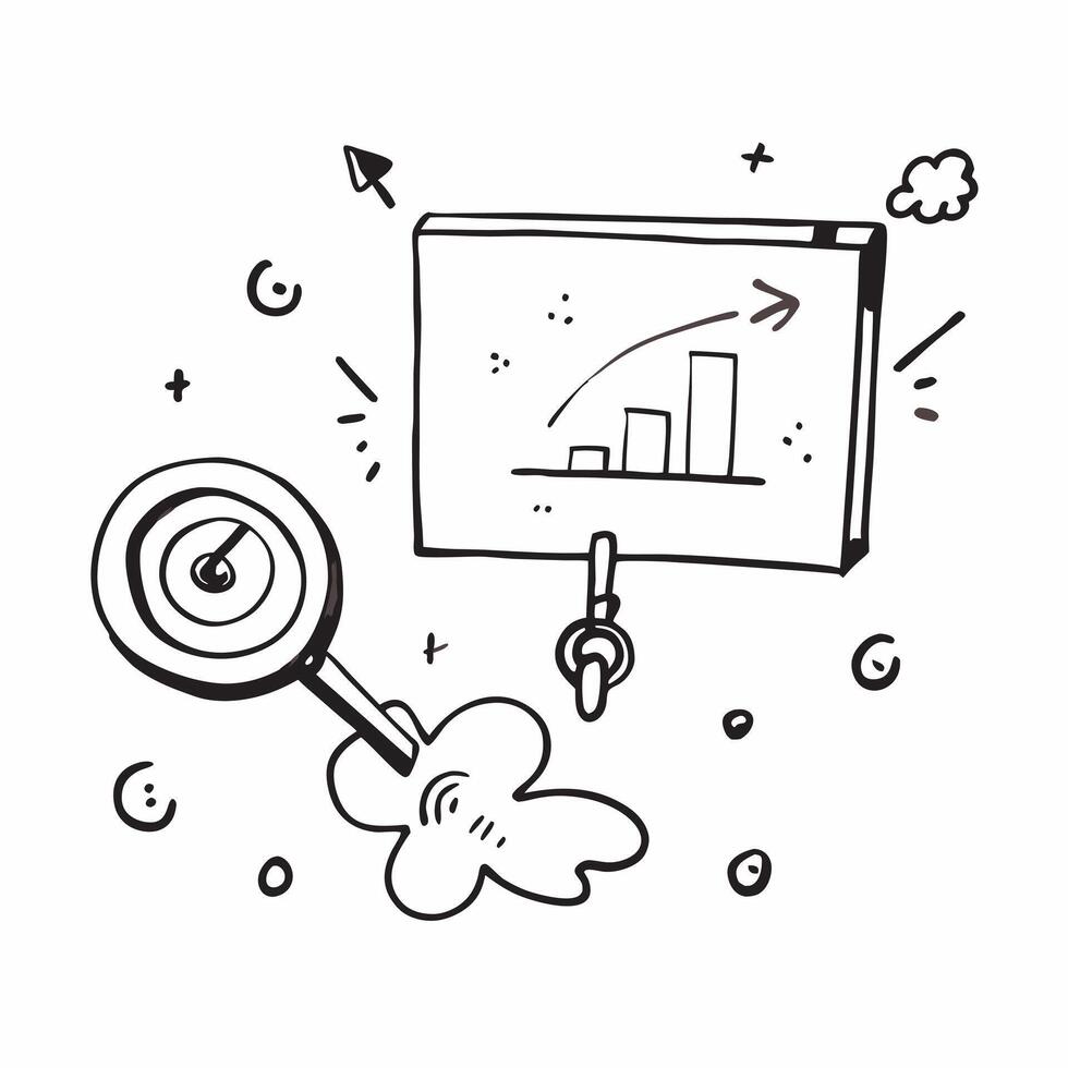 Blackboard with Key and Target concept as A blackboard with a key and a target set against a dreamy background offering ample space for text or graphics symbolizing unlocking poten Cleans vector