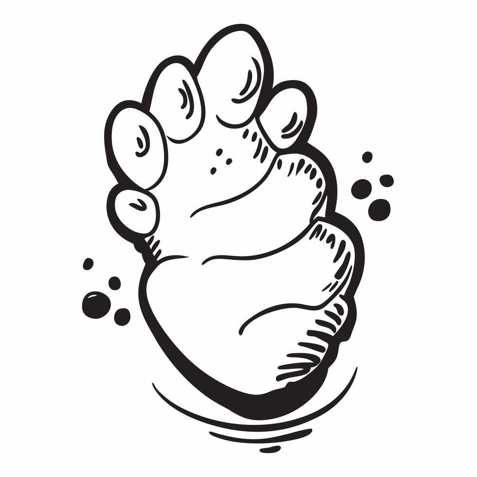 Baby footprint icon with copy space on a white background concept as A image of baby footprints with generous copy space on a white background ideal for newborn and baby the Cleans Set 6 vector