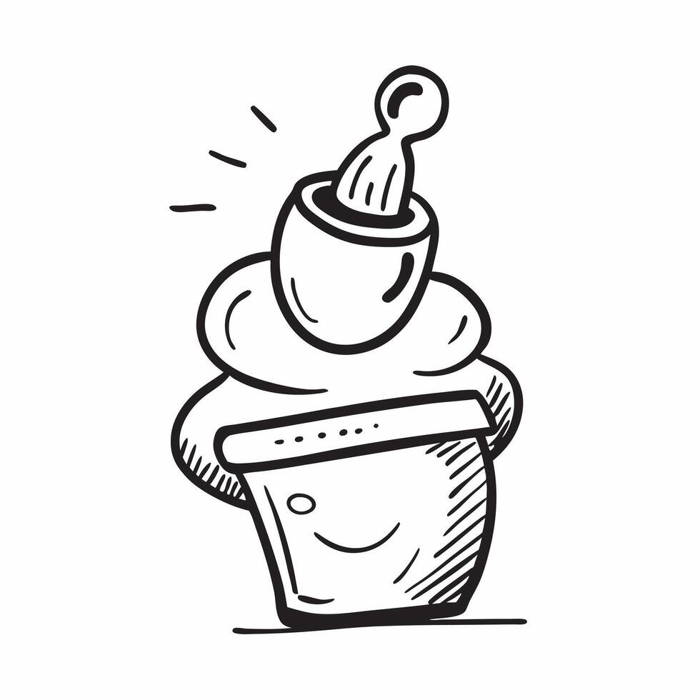 Baby bottle icon with copy space on a white background concept as A image of a baby bottle icon with generous copy space on a white background perfect for newborn and infant Cleans Set 2 vector