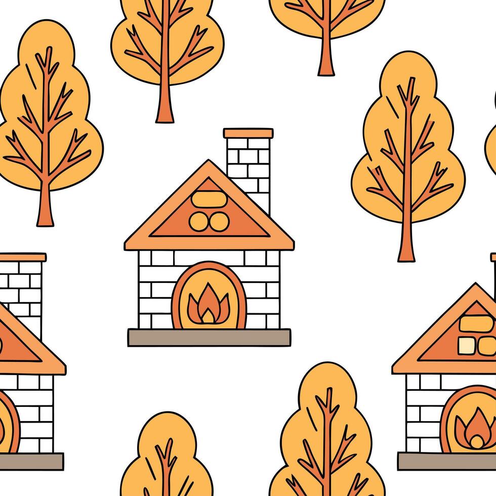 Autumn warmth seamless tile pattern with cozy blankets and golden maple leaves for inviting home decor concept as Cozy blankets and golden maple leaves arranged seamlessly to creat Cleans Set 9 vector