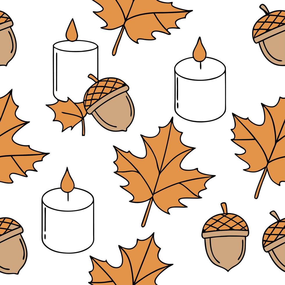 Autumn warmth seamless tile pattern with cozy blankets and golden maple leaves for inviting home decor concept as Cozy blankets and golden maple leaves arranged seamlessly to creat Cleans Set 3 vector