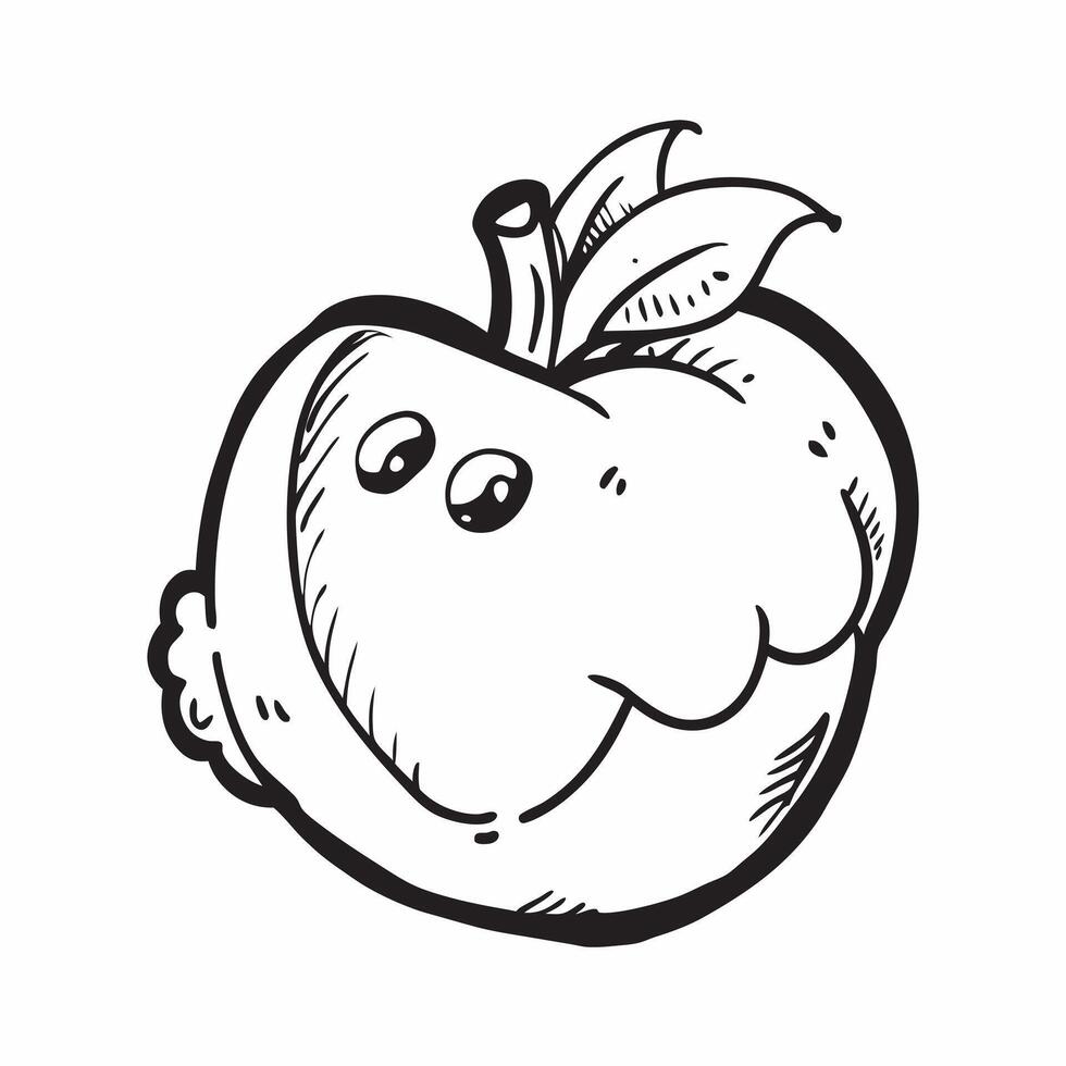 Apple icon with copy space on a white background concept as A image of an apple icon with generous copy space on a white background ideal for promoting healthy eating and nu Cleans vector