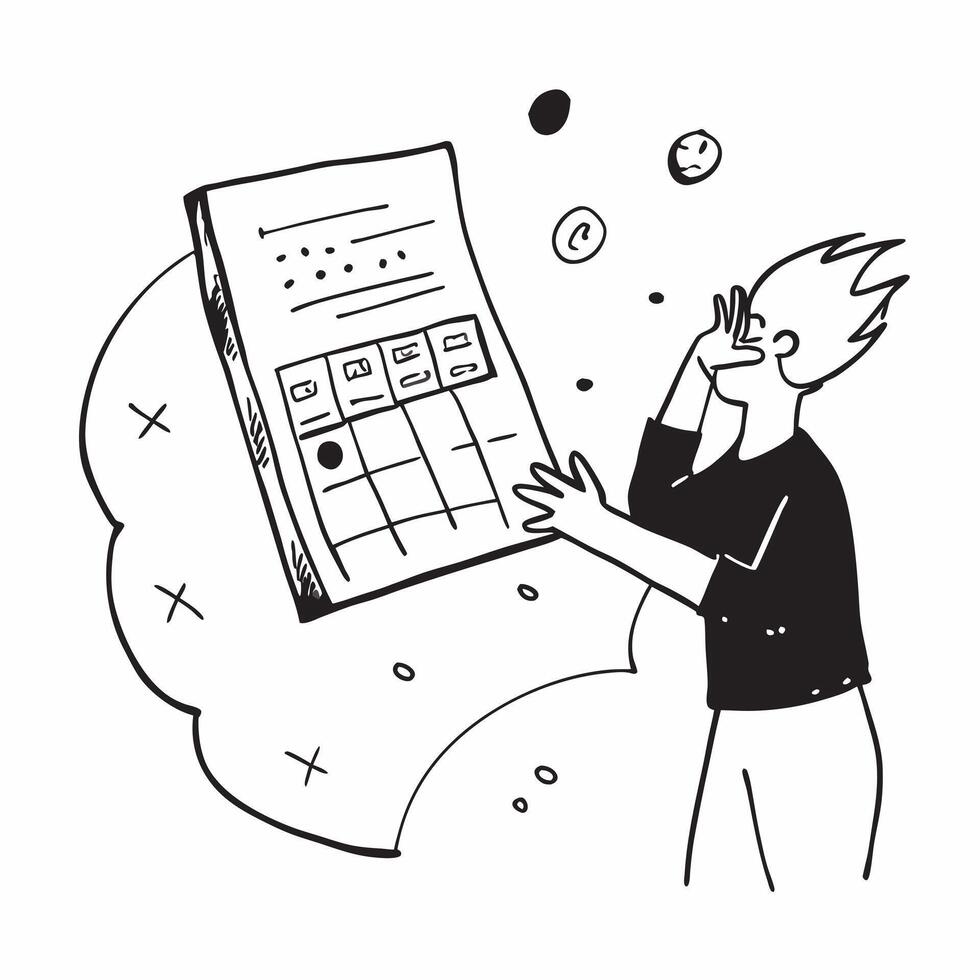 Accountant with Calculator and Goal Chart concept as An accountant using a calculator and reviewing a goal chart set against a dreamy background offering ample space for text or gr Cleans vector