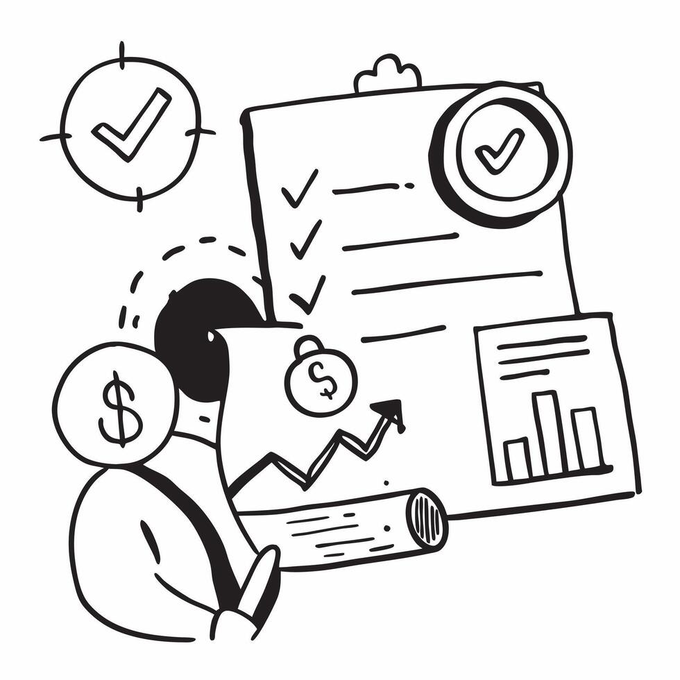 Accountant with audit failure report concept as An accountants profile blended with an audit failure report symbolizing financial discrepancies and consequences Perfect for busine Cleans vector