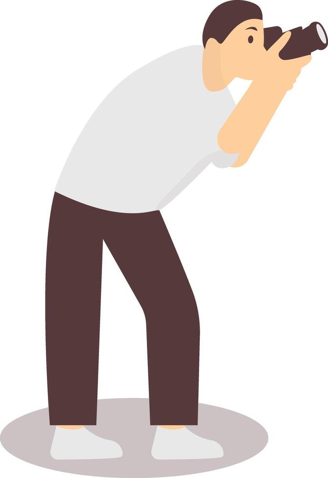 Photographer Profession Character in Cartoon Design vector
