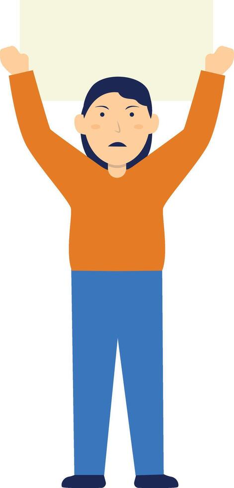 Person Holding Banner vector