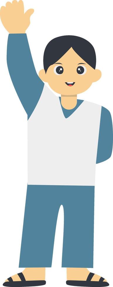 World Children Day Character with Cartoon Design. vector