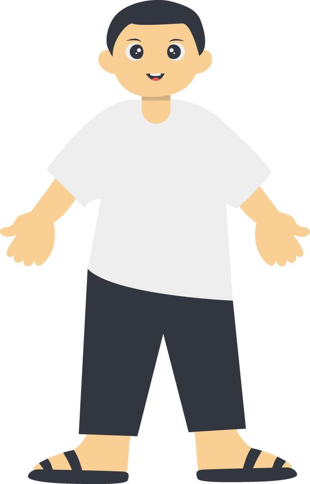 World Children Day Character with Flat Cartoon Design vector