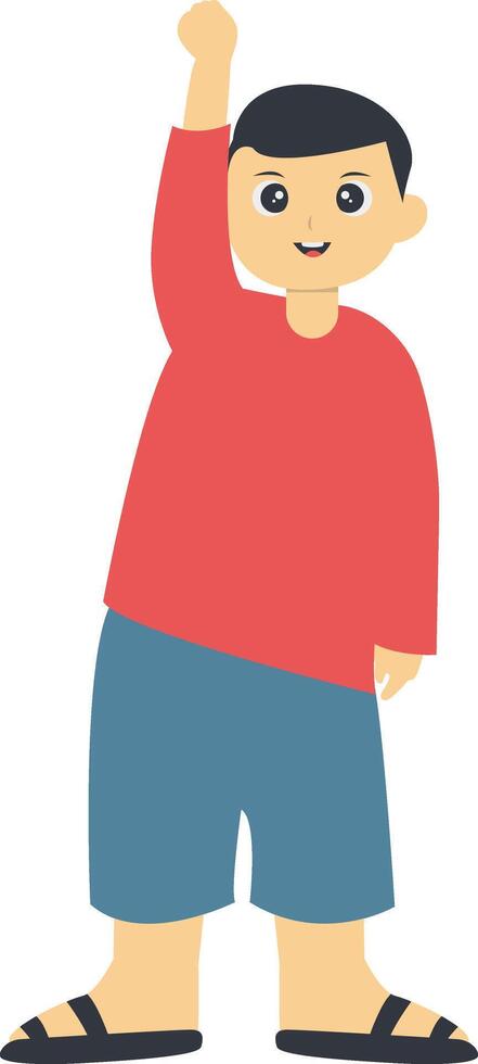 World Children Day Character with Flat Cartoon Design. vector