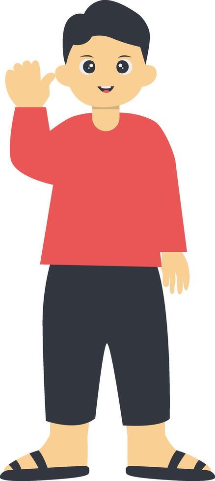 World Children Day Character in Flat Cartoon Design. vector