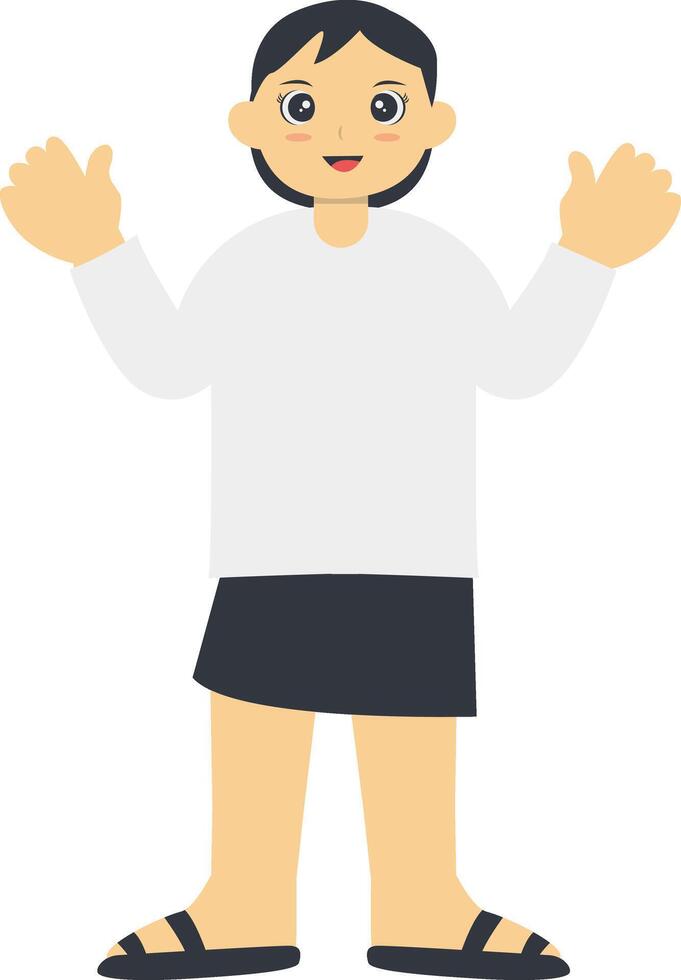 World Children Day Character in Cartoon Design vector