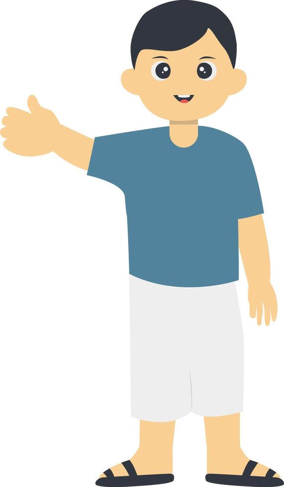 World Children Day Character in Flat Cartoon Design vector