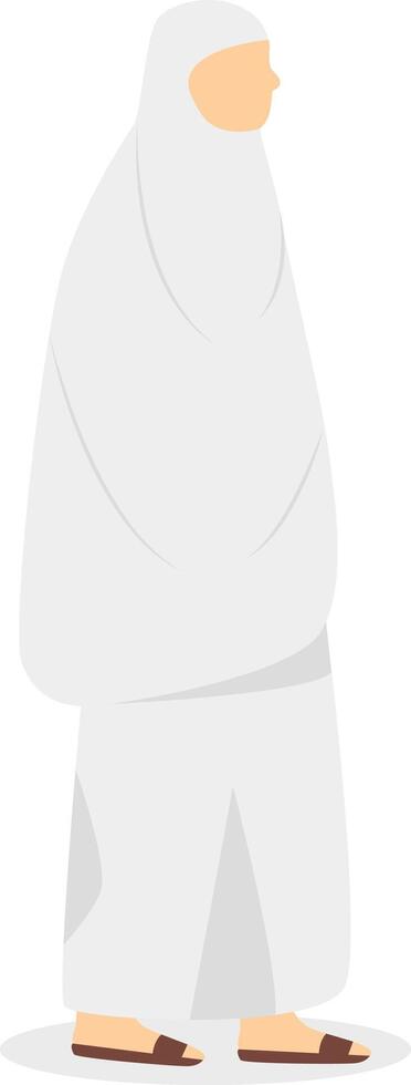 Hajj Pilgrim Illustration Isolated on White Background. vector