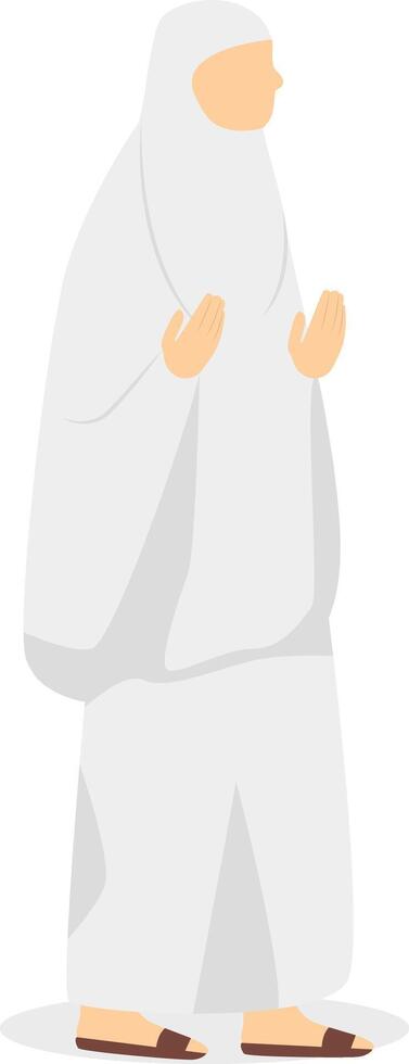 Hajj Pilgrim Illustration in Cartoon Design vector