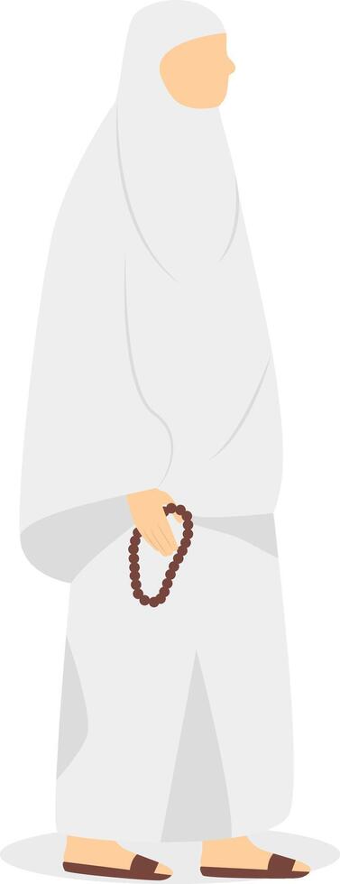 Hajj Pilgrim Illustration with Flat Design. vector