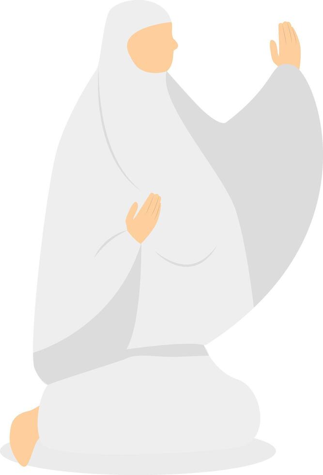 Hajj Pilgrim Illustration with Flat Design vector