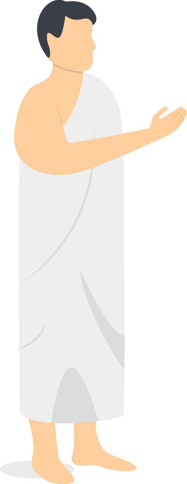 Hajj Pilgrim Illustration in Cartoon Concept vector