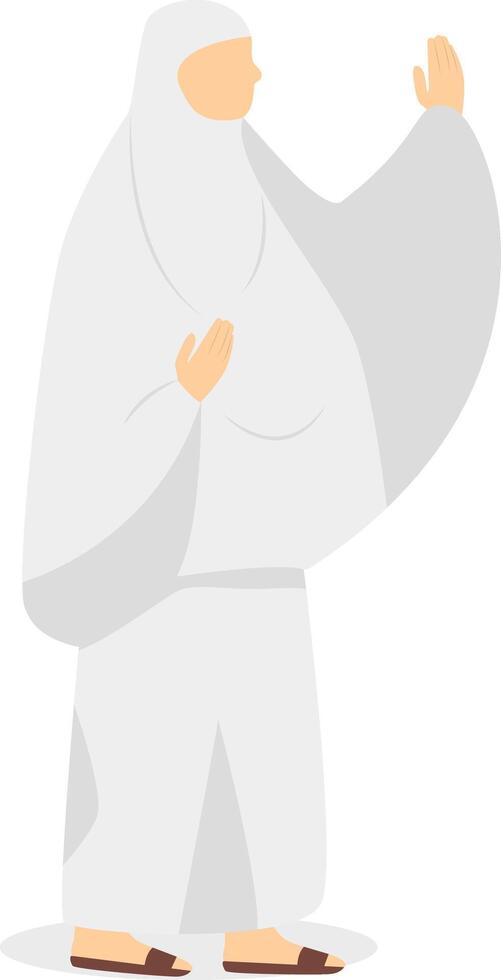 Hajj Pilgrim Illustration in Flat Design. vector