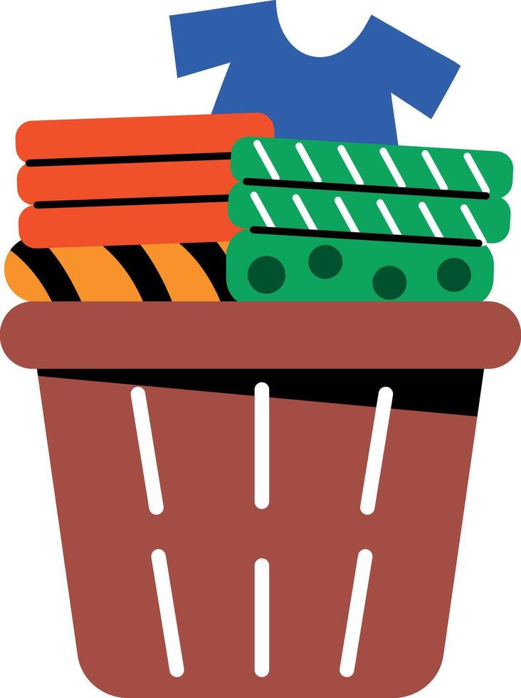 A flat style icon of laundry basket vector