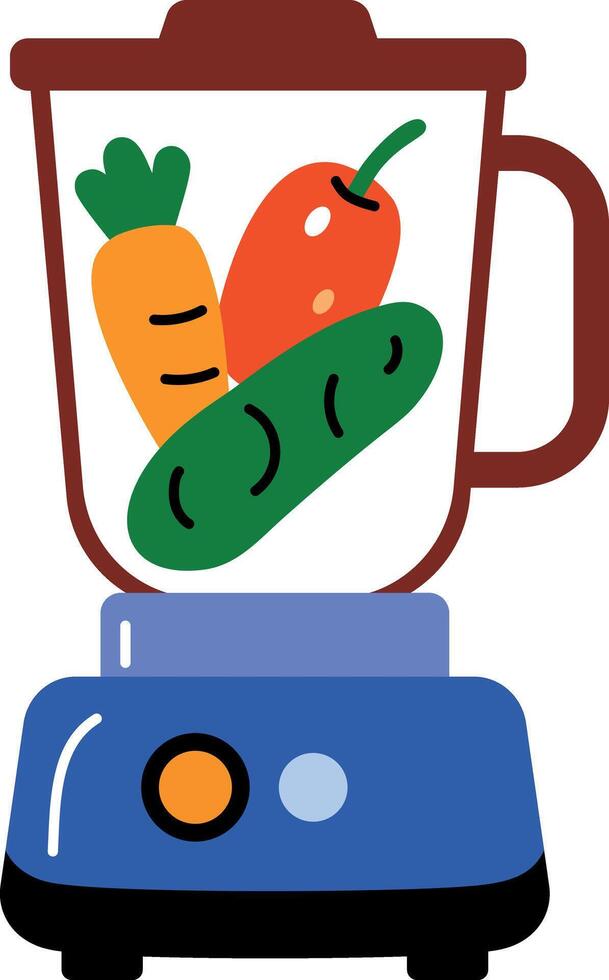A flat style icon of food processor vector