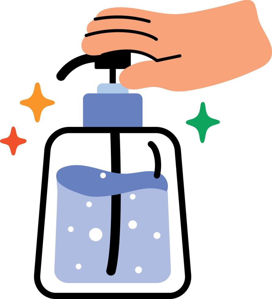 A flat icon of soap dispenser vector